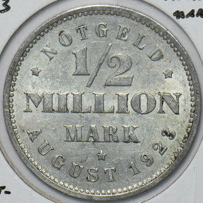 Germany 1923 1/2 Million Mark Federal state of Hamburg 296444 combine shipping