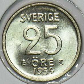 Sweden 1959 25 Ore 197060 combine shipping