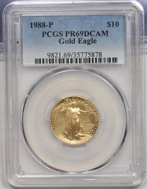 1988--P $10 1/4oz Gold Eagle 1/4oz PCGS Proof 69DCAM PC1501