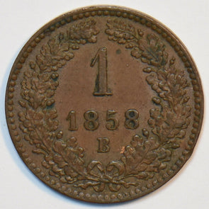 Austria 1858 B Kreuzer Eagle animal 151695 combine shipping