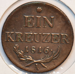 Austria 1816 A Kreuzer Eagle animal 150773 combine shipping