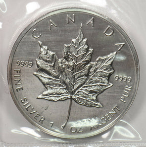 Canada 1988 5 Dollar Maple leaf.Original RCM sealed.1oz silver BU0704* combine s