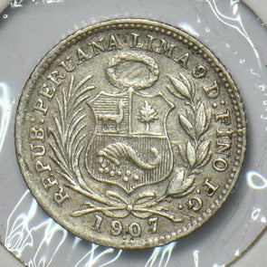 Peru 1907 1/2 Dinero 295735 combine shipping