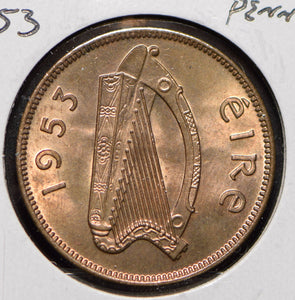 Ireland 1953 1/2 Penny Sow with piglets animal  291704 combine shipping