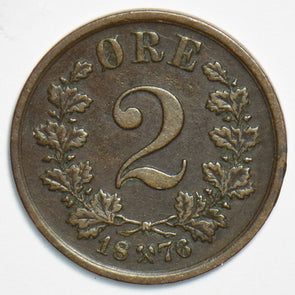 Norway 1876 2 Ore 298401 combine shipping