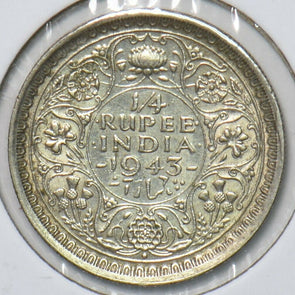 British India 1943 1/4 Rupee 295530 combine shipping