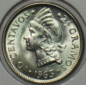 Dominican Republic 1963 10 Centavos Gem BU 297088 combine shipping