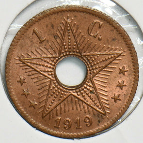 Belgium Congo 1919 Centime 491423 combine shipping