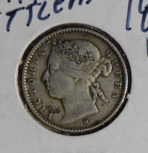Straits Settlements 1880 H 10 Cents silver  S0275 combine shipping
