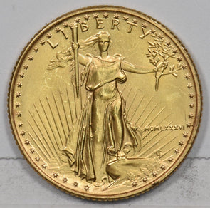 1986 $10 1/4oz Gold Eagle American Gem BU GL0287