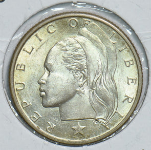 Liberia 1960 25 Cent Silver 491525 combine shipping