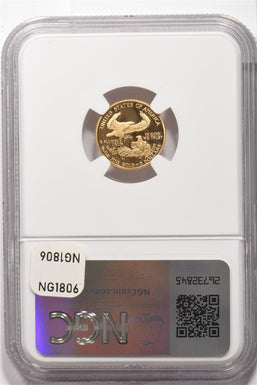 1988-P $5 1/10oz Gold Eagle PROOF NGC PF69 UC NG1806