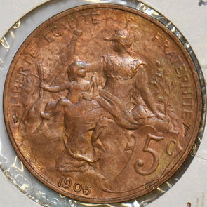 France 1905 5 Centimes BU The key date 491320 combine shipping