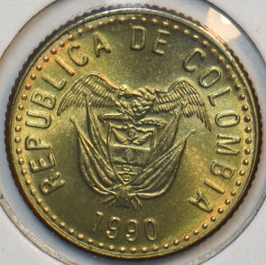 Colombia 1990 5 Pesos Eagle animal 152182 combine shipping