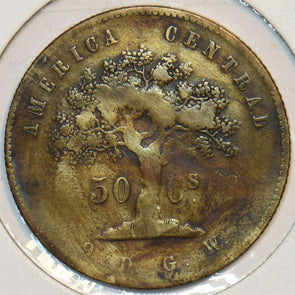 Costa Rica 1875 GW 50 Centavos C0408 combine shipping