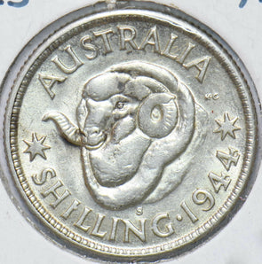 Australia 1944 Georgivs VI Shilling Ram animal 192028 combine shipping