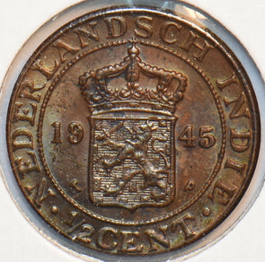 Netherlands East Indies 1945 P 1/2 Cent Lion animal 150784 combine shipping