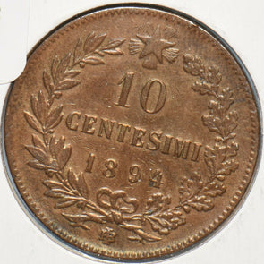 Italy 1894 BI 10 Centesimi 296723 combine shipping