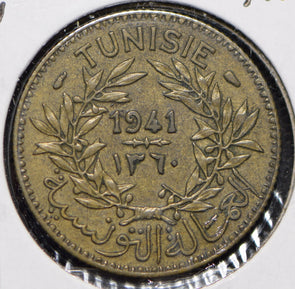 Tunisia 1941 AH 1360 Franc  191330 combine shipping