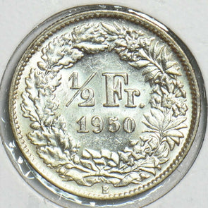 Switzerland 1950 1/2 Franc 240563 combine shipping