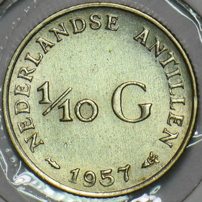 Netherlands Antilles 1957 1/10 Gulden 152455 combine shipping