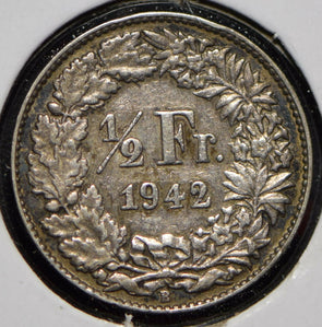 Switzerland 1942 1/2 Franc  150066 combine shipping