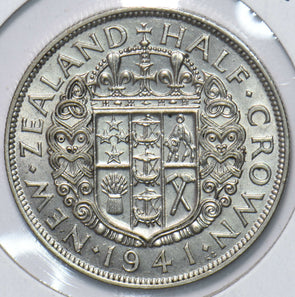 New Zealand 1941 1/2 Crown Ram animal George VI 292912 combine shipping