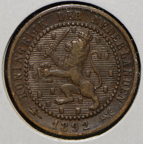 Netherlands 1892 Cent Lion animal  150095 combine shipping