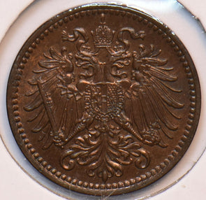 Austria 1902 Heller Eagle animal 193379 combine shipping