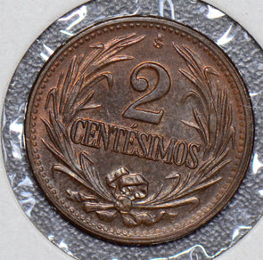 Uruguay 1944 2 Centesimos UNC 190507 combine shipping