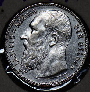 Belgium 1909 Franc rare in high grade 190360 combine shipping