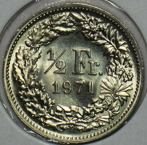 Switzerland 1971 1/2 Franc BU 196373 combine shipping