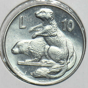San Marino 1975 10 Lire Marmot animal 197325 combine shipping