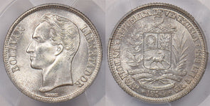 Venezuela 1954 Bolivar Horse animal PCGS MS 66 Finest Known Pop. 1 PC1330 combi