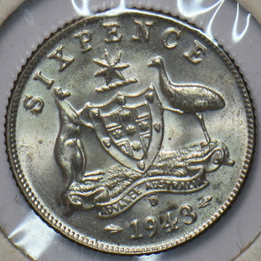 Australia 1943 D 6 Pence Kangaroo animal 193612 combine shipping