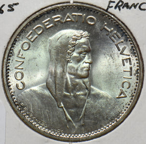 Switzerland 1965 5 Francs 294309 combine shipping
