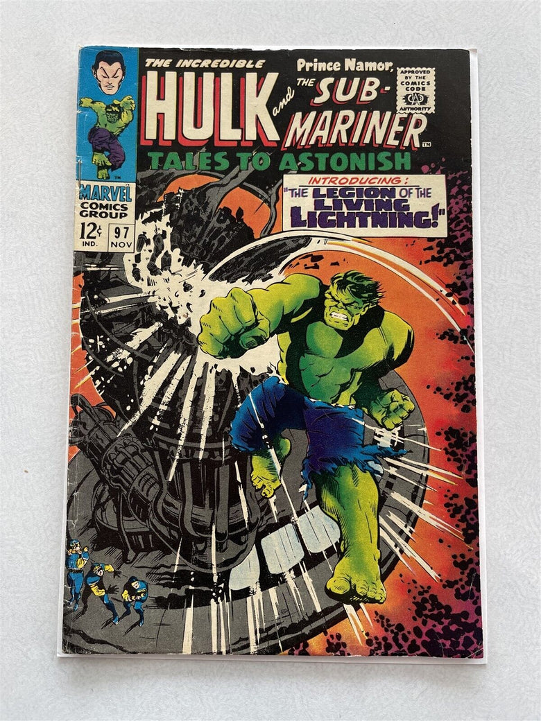 Incredible Hulk and Sub-Mariner Tales to Astonish Issue#97 Nov, 1967 Decent used