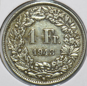 Switzerland 1943 Franc 193866 combine shipping