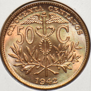 Bolivia 1942 50 Centavos Alpaka animal 295396 combine shipping