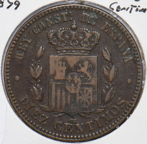Spain 1879 10 Centimos 240300 combine shipping