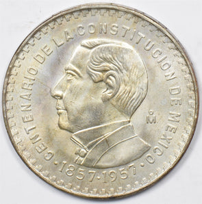 Mexico 1957 peso Eagle with Snake M0394 combine shipping