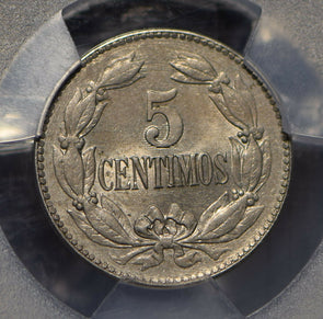 Venezuela 1936 5 Centimos Horse animal PCGS MS64 PC0683 combine shipping