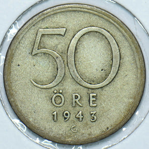 Sweden 1943 50 Ore 152796 combine shipping