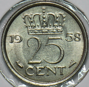 Netherlands 1958 25 Cents 903722 combine shipping
