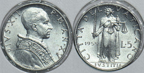 Vatican 1953 5 Lire 299020 combine shipping