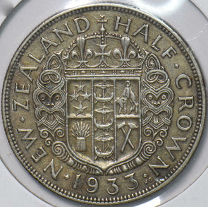 New Zealand 1933 1/2 Crown Ram animal George V 292901 combine shipping