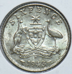 Australia 1943 6 Pence Kangaroo animal Ostrich Georgivs VI 902044 combine shippi