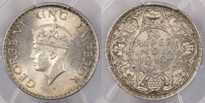 India British 1940 B 1/4 Rupee PCGS MS 63 SW-9.84 Short Trefoils PI0127 combine