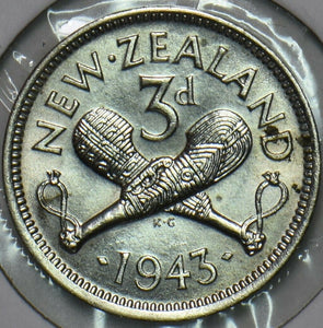 New Zealand 1943 3 Pence 196429 combine shipping