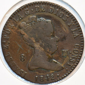 Spain 1842 8 Maravedis 294854 combine shipping